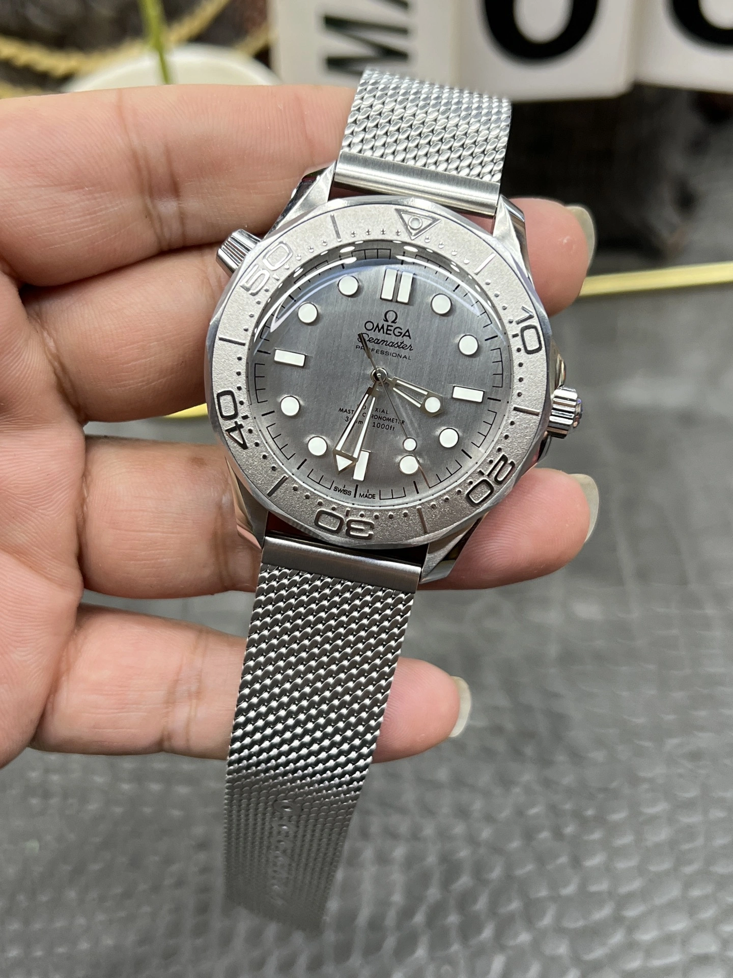 CBD Factory Omega Seamaster Diver 300M 42mm James Bond 60th Anniversary Mesh Bracelet (210.30.42.20.06.002) 1:1 Super Clone – DD8806 Movement SmoothTexture 227